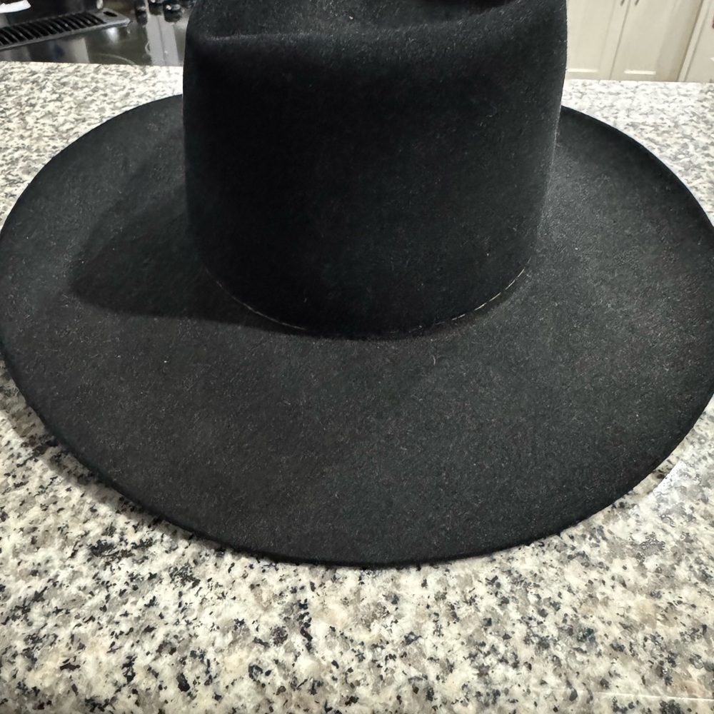 Stetson Black Cowboy hat size 6 7/8 Vintage Berry farm 4X beaver - Picture 2 of 6